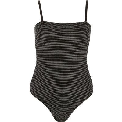 River Island Womens Metallic Square Neck Cami Bodysuit