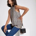 River Island Womens Spot Halter Neck Double Layer Blouse