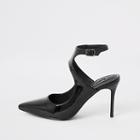 River Island Womens Patent Cut Out Pointed Court Shoe