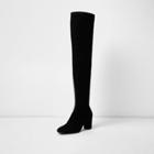River Island Womens Wide Fit Over The Knee Heeled Boots