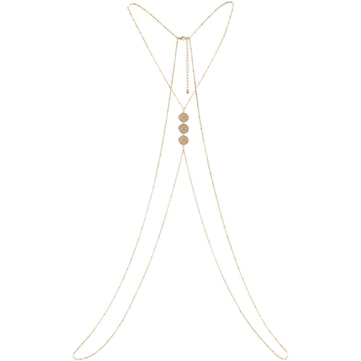 River Island Womens Gold Tone Disc Front Body Harness