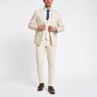 River Island Mens Linen Skinny Suit Trousers