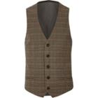 River Island Mens And Pink Check Suit Vest
