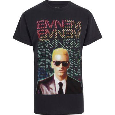 River Island Mens Eminem Print Short Sleeve T-shirt