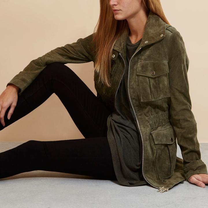 River Island Womens Ri Studio Suede Utility Jacket