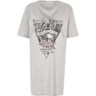 River Island Womens Print Ring Choker Oversized Band T-shirt