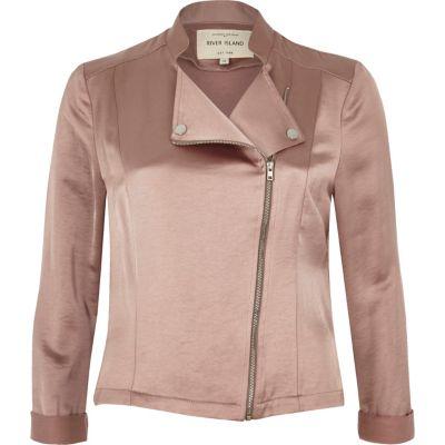 River Island Womens Satin Biker Jacket