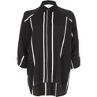 River Island Womens Stripe Cut Out Back Shirt
