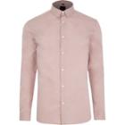 River Island Mens Blush Muscle Fit Smart Shirt