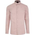 River Island Mens Blush Muscle Fit Smart Shirt