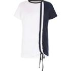 River Island Womens Ruched Color Block T-shirt