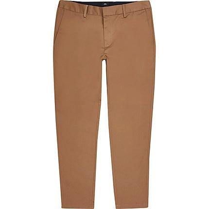River Island Mens Sid Skinny Smart Chino Trousers