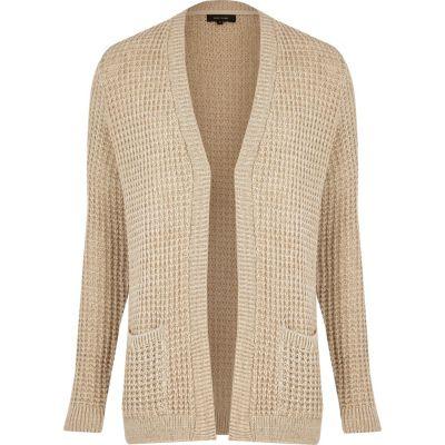 River Island Mens Waffle Knitted Cardigan