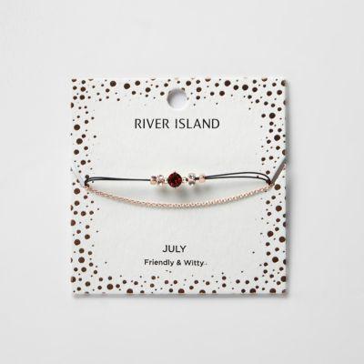 River Island Womens July Birthstone Chain Bracelet