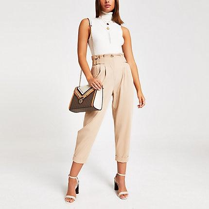 River Island Womens Tab Waist Utility Trousers