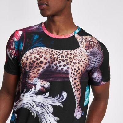 Mens Criminal Damage Leopard T-shirt