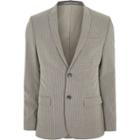 River Island Mens Stripe Peak Lapel Suit Jacket