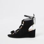 River Island Womens Tie-up Low Wedge Sandals