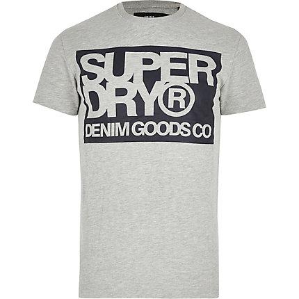 River Island Mens Superdry Logo Short Sleeve T-shirt
