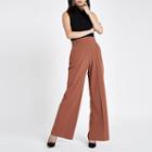 River Island Womens Double Button Wide Leg Pull On Trousers