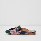 River Island Womens Floral Snaffle Backless Loafers