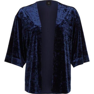 River Island Womens Velvet Cropped Kimono