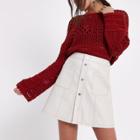 River Island Womens Faux Leather A Line Mini Skirt