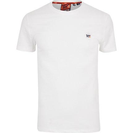 River Island Mens Superdry Collective White T-shirt