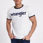 Mens Wrangler White Stripe Ringer T-shirt