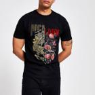 River Island Mens Spliced Printed Slim Fit T-shirt