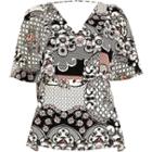 River Island Womens Floral Print Cape Back Top