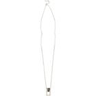River Island Menssilver Tone Abstract Pendant Chain Necklace
