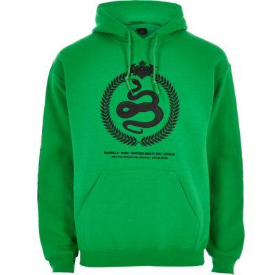 River Island Mens Reef Embroidered Hoodie