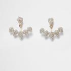 River Island Womens Rhinestone Encrusted Teardrop Stud Earrings