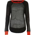 River Island Womens Sheer Pointelle Knit Top
