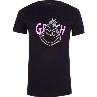 River Island Mens Grinch Print Christmas T-shirt