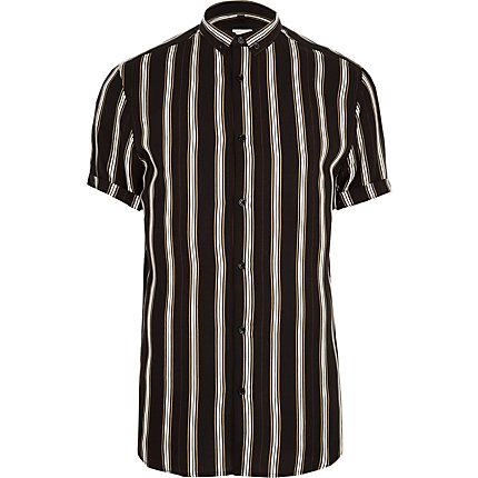 River Island Mens Big And Tall Slim Fit Stripe Shirt