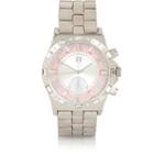 River Island Womens Silver Tone Baguette Glittery Watch