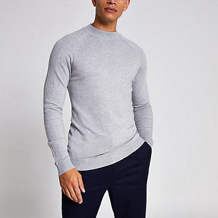 River Island Mens Slim Fit Turtle Neck Knitted Jumper