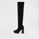 River Island Womens Croc Embossed Over The Knee Boots