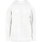 River Island Womens White Knitted Cold Shoulder Sweater