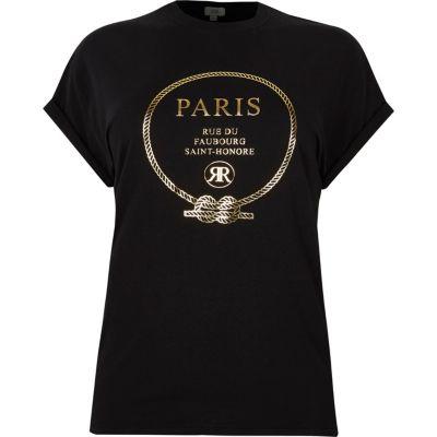 River Island Womens Plus 'paris' Boyfriend Fit T-shirt