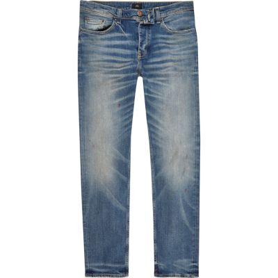 River Island Mens Wash Faded Dylan Slim Fit Jeans