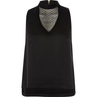 River Island Womens Mesh Choker Top