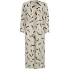 River Island Womens Embellished Feather Print Duster Coat