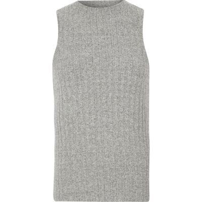 River Island Womens Marl Brushed Rib Tank Top