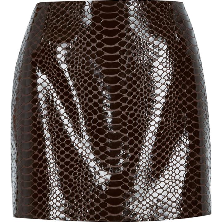 River Island Womens Snake Print Pelmet Mini Skirt