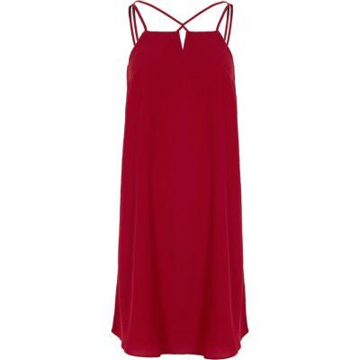 River Island Womens Cross Strap Back Slip Dress