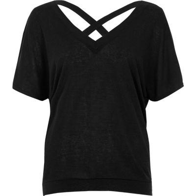 River Island Womens Knitted Cross Back Sweater