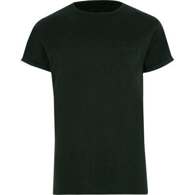 River Island Mens Big And Tall Rolled Sleeve T-shirt